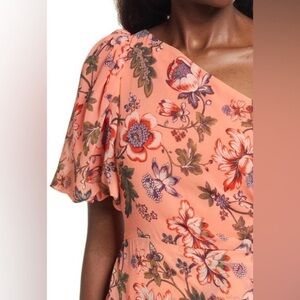 Chelsea28 Floral Print Top - Peach and Multicolor
